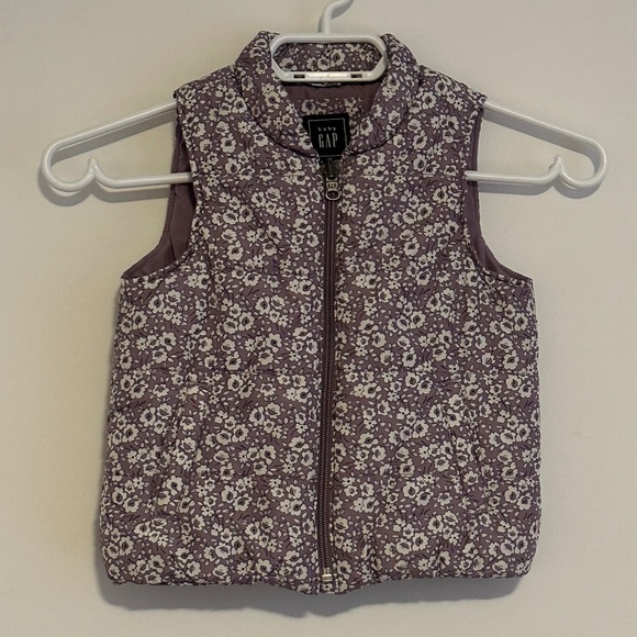Lavender cotton vest for girls - Picture 1 of 2